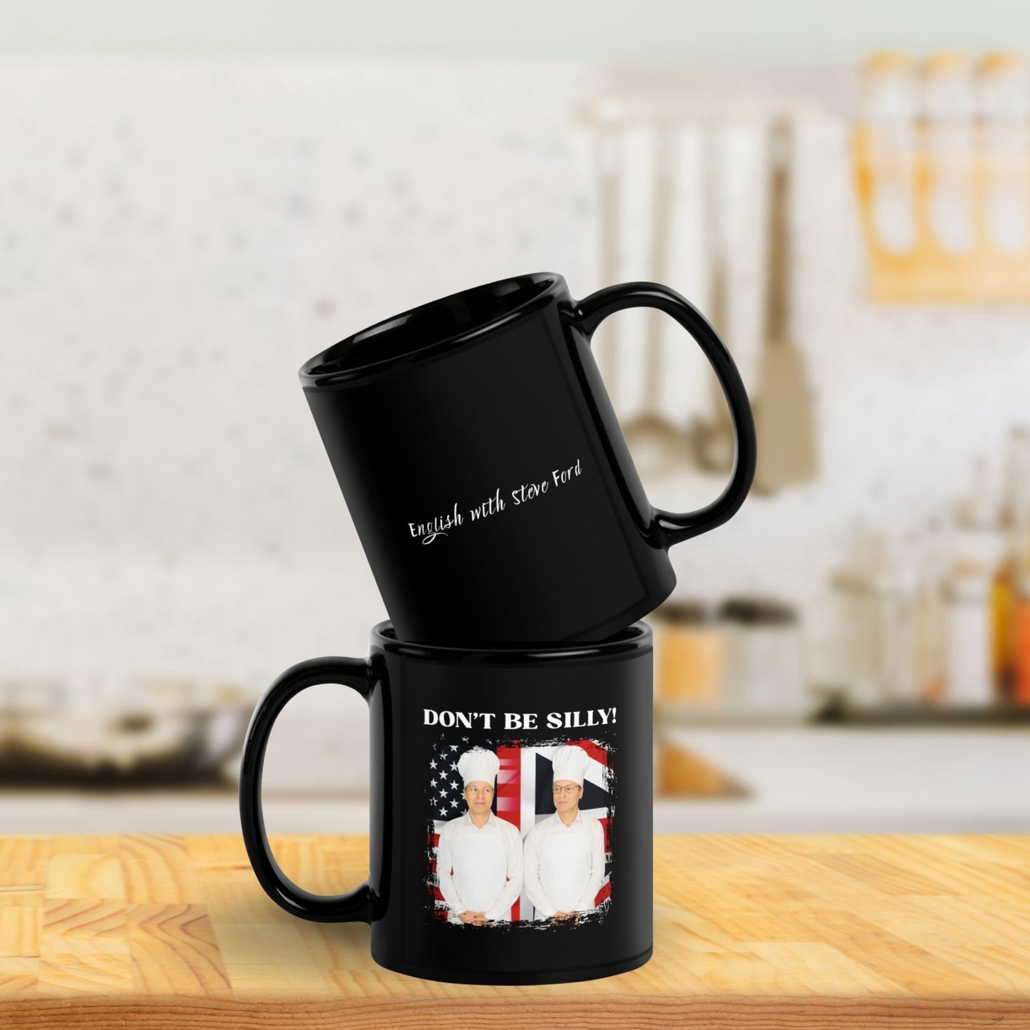 Don't Be Silly! Cook Black Ceramic Mug