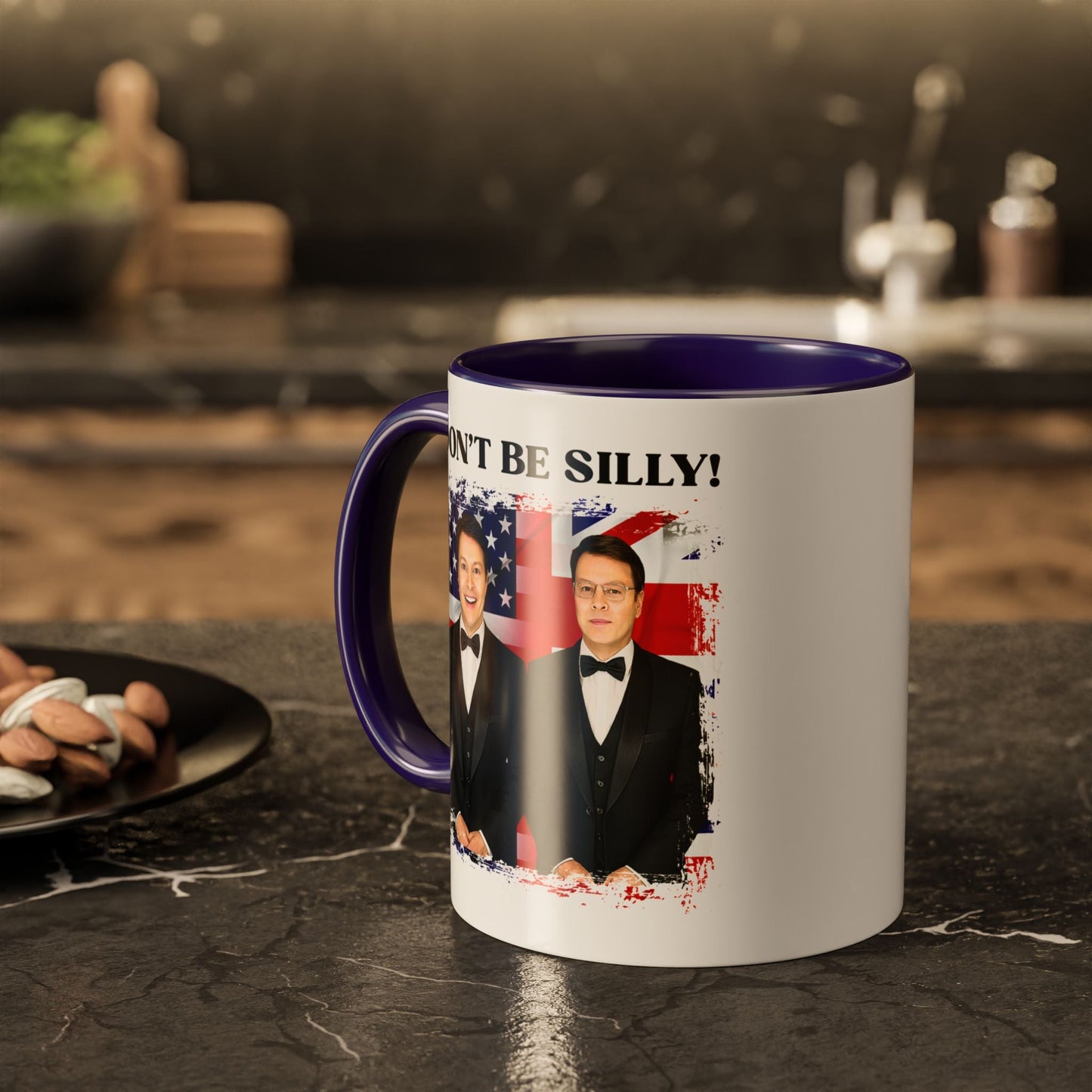 Don't Be Silly! Tuxedo Two-Tone Ceramic Mug