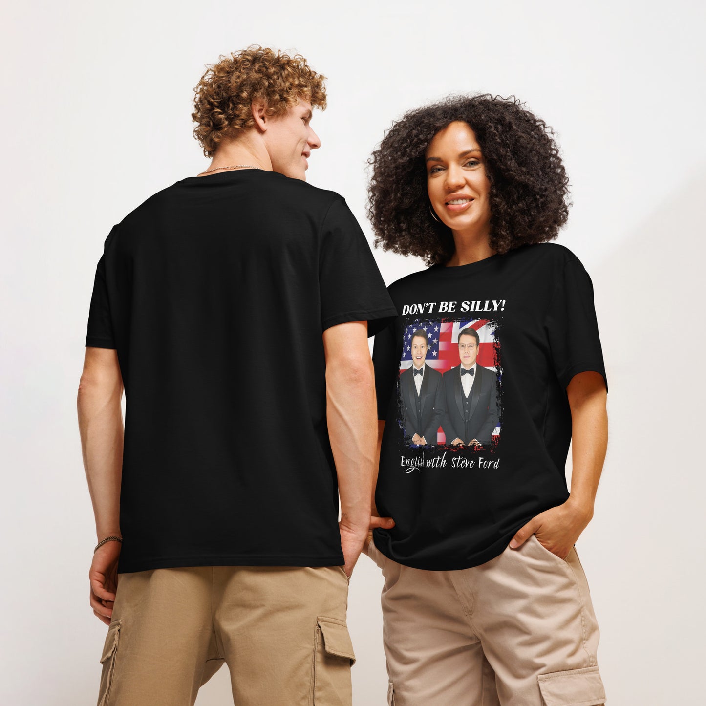 Don't Be Silly! Unisex Tuxedo T‑Shirt – Funny English Teacher Tee