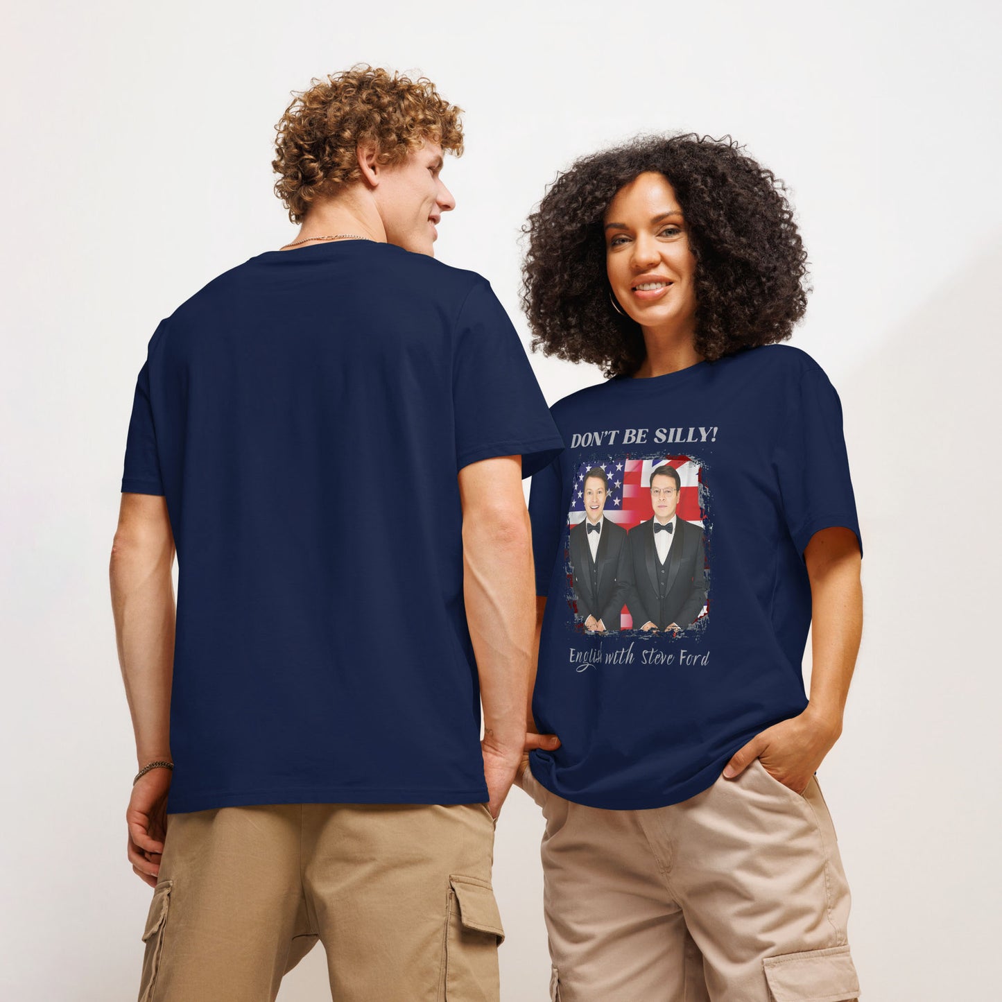 Don't Be Silly! Unisex Tuxedo T‑Shirt – Funny English Teacher Tee