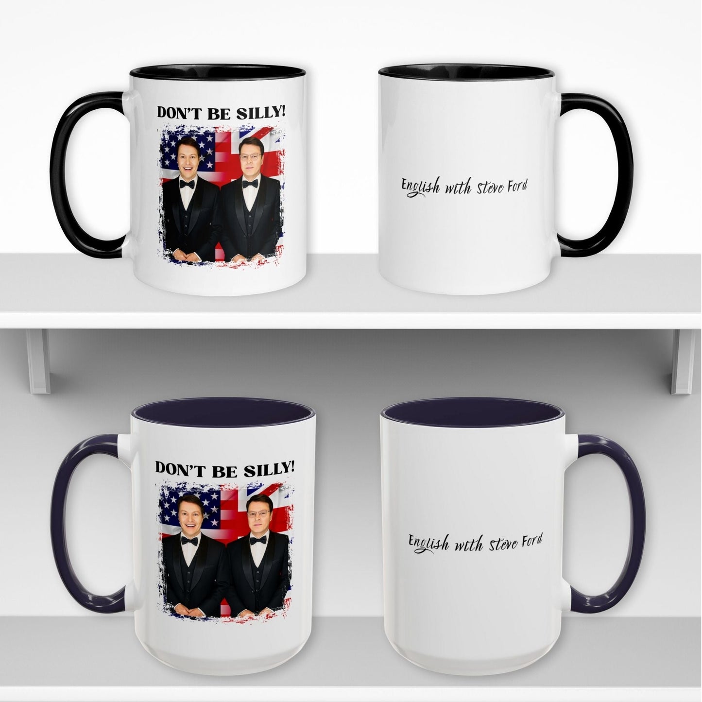 Don't Be Silly! Tuxedo Two-Tone Ceramic Mug