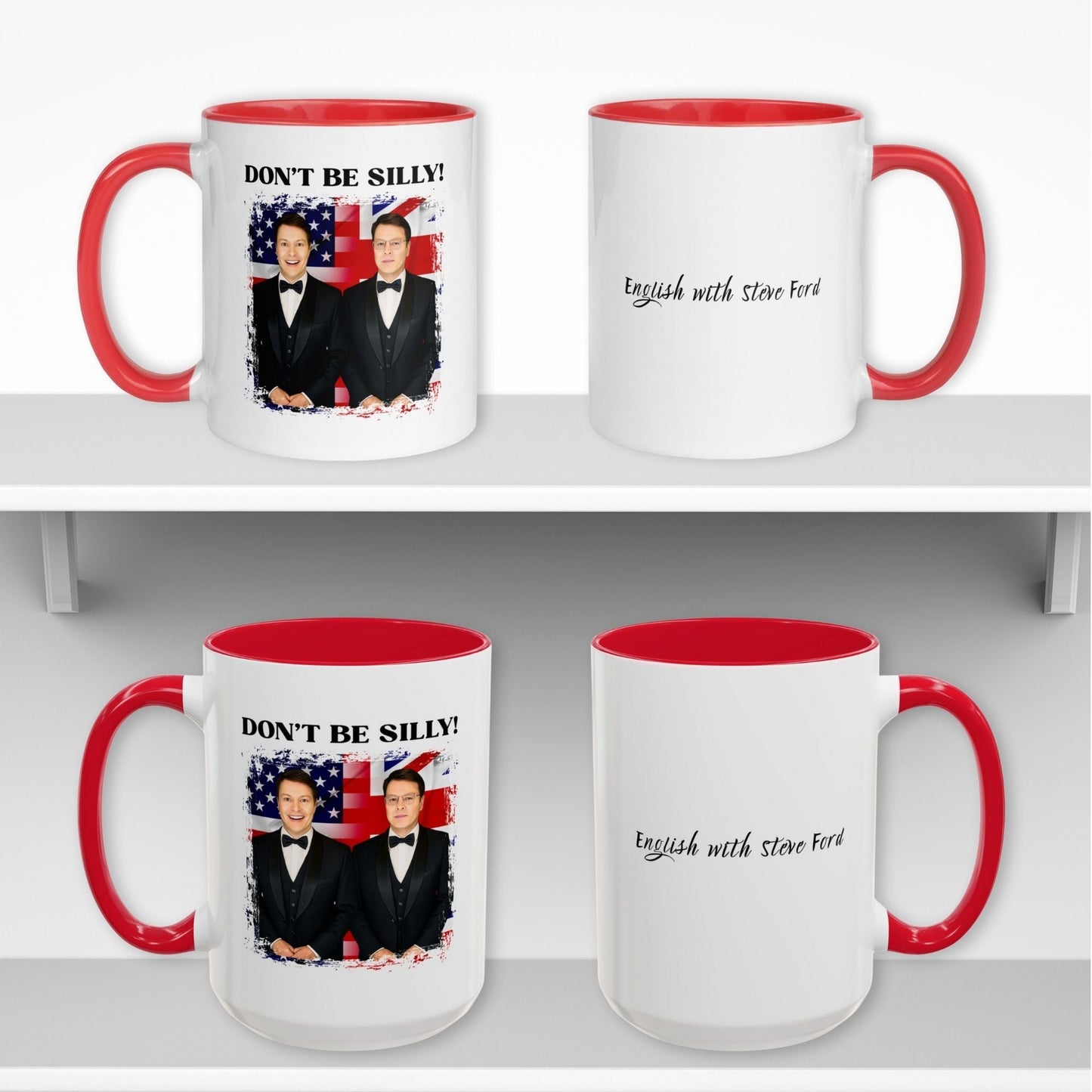 Don't Be Silly! Tuxedo Two-Tone Ceramic Mug