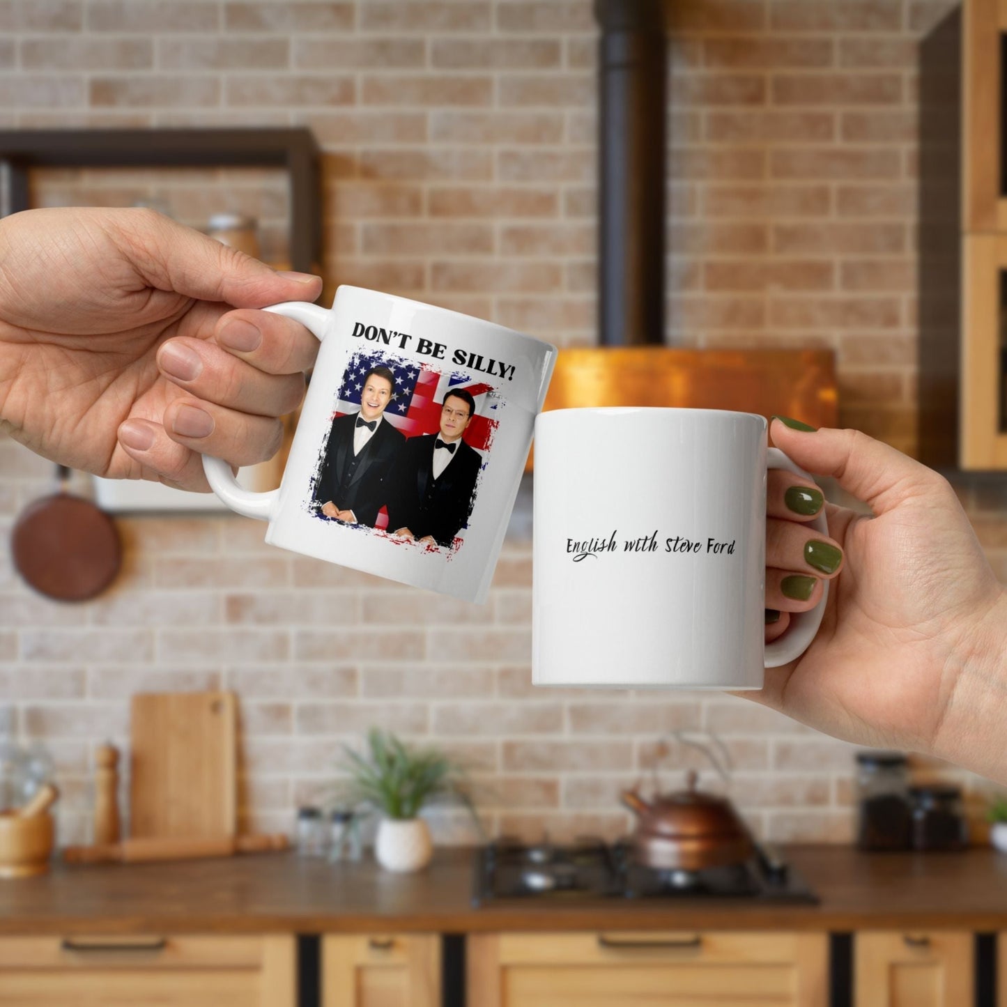 Don't Be Silly! Tuxedo White Ceramic Mug