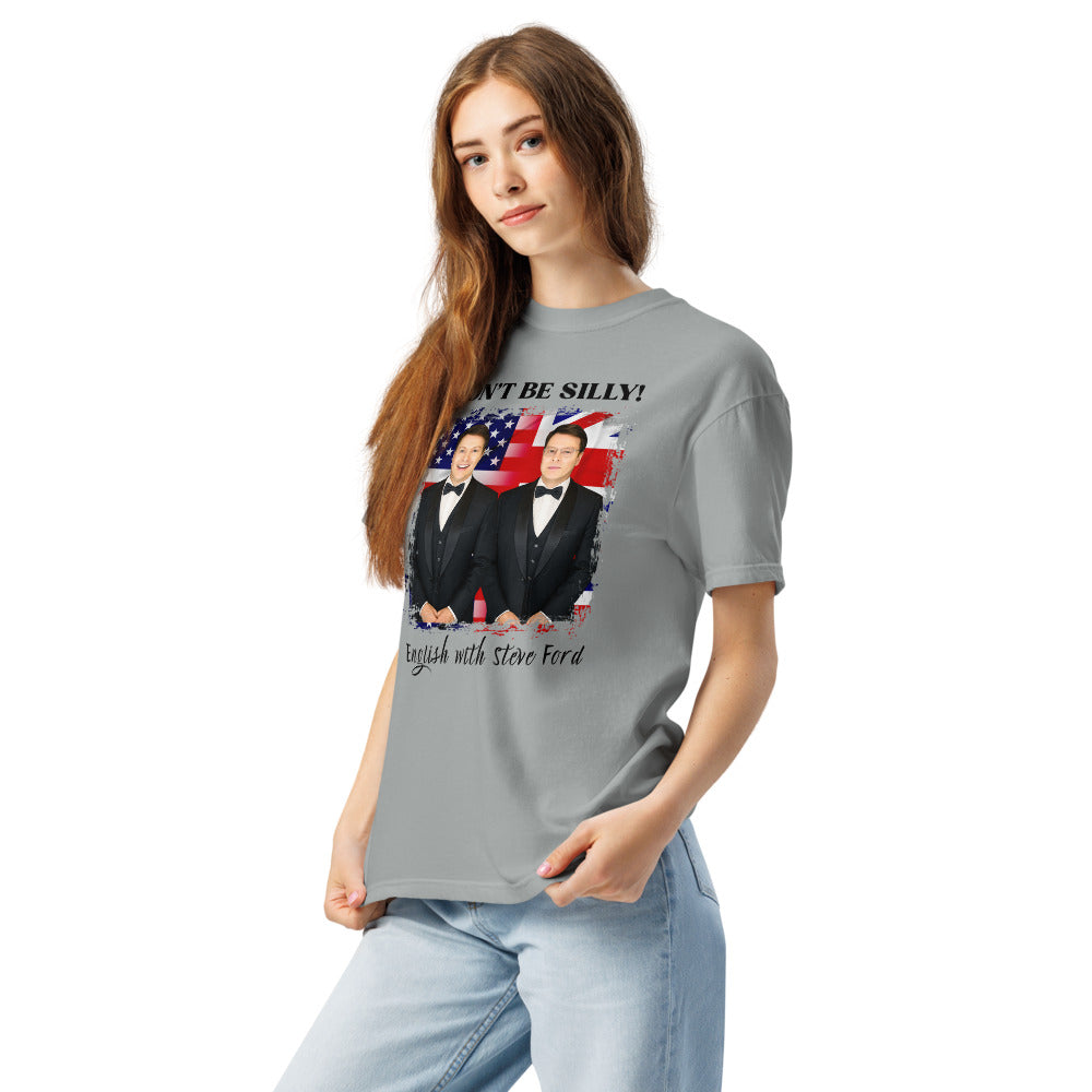 Don't Be Silly! Unisex Tuxedo T‑Shirt – Funny English Teacher Tee