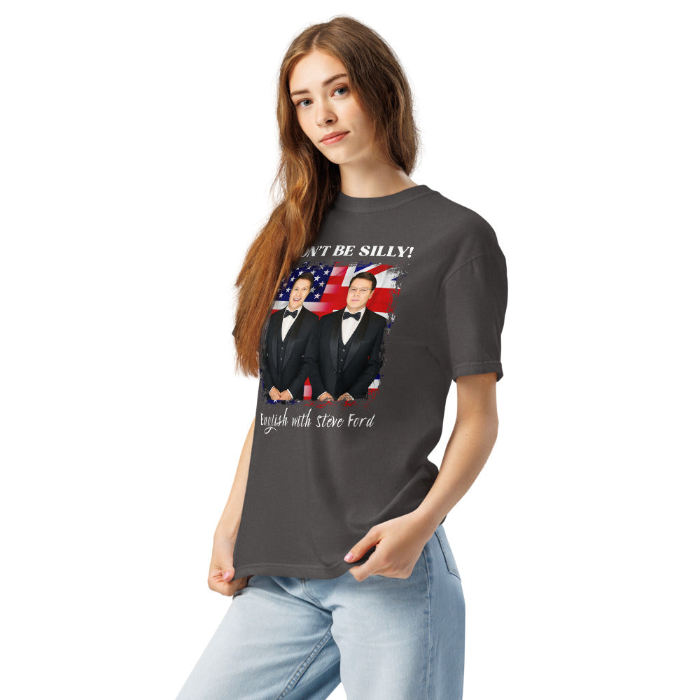 Don't Be Silly! Unisex Tuxedo T‑Shirt – Funny English Teacher Tee