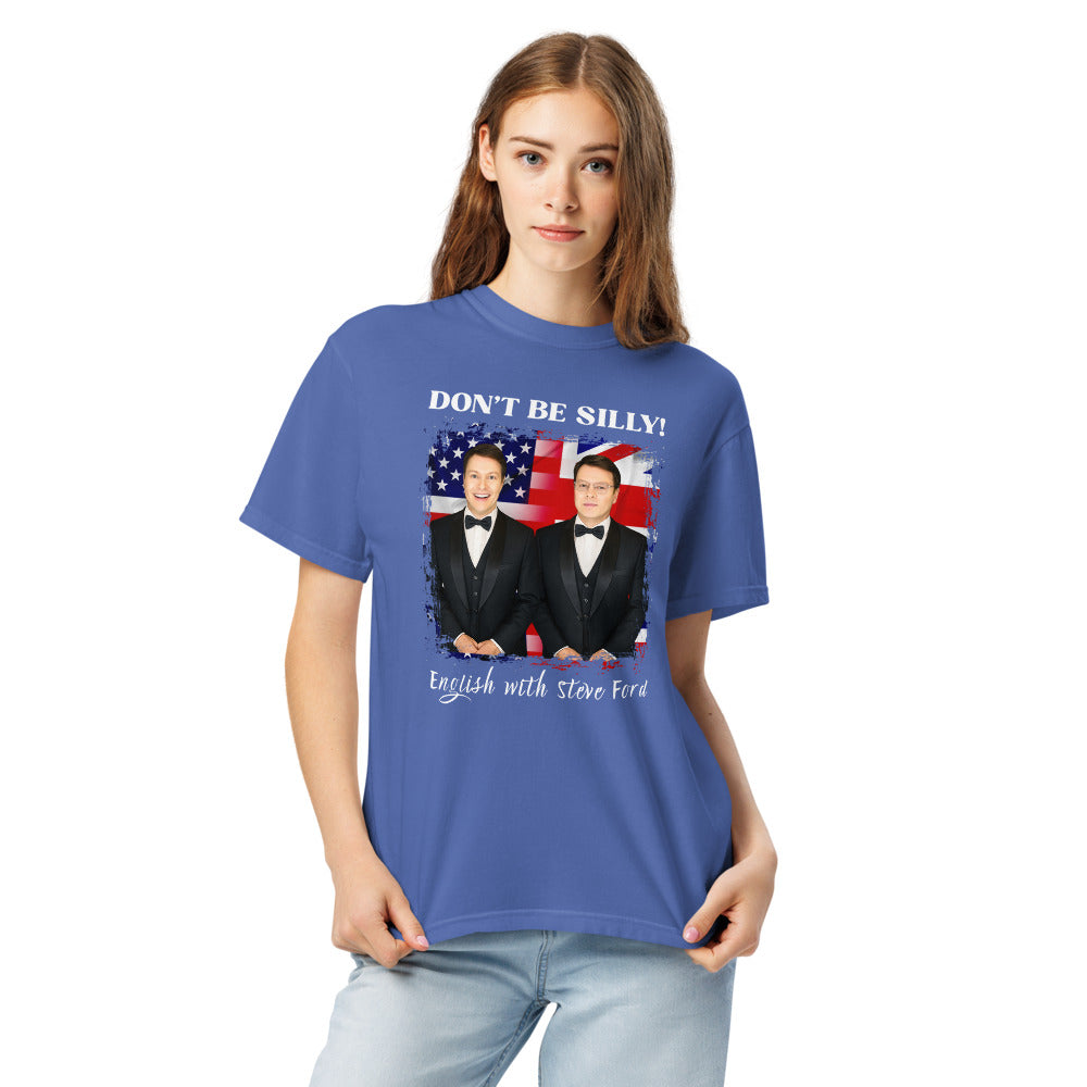 Don't Be Silly! Unisex Tuxedo T‑Shirt – Funny English Teacher Tee