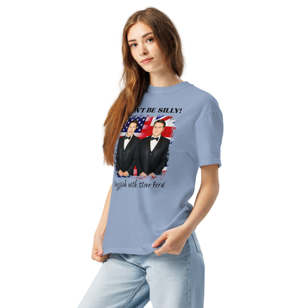 Don't Be Silly! Unisex Tuxedo T‑Shirt – Funny English Teacher Tee