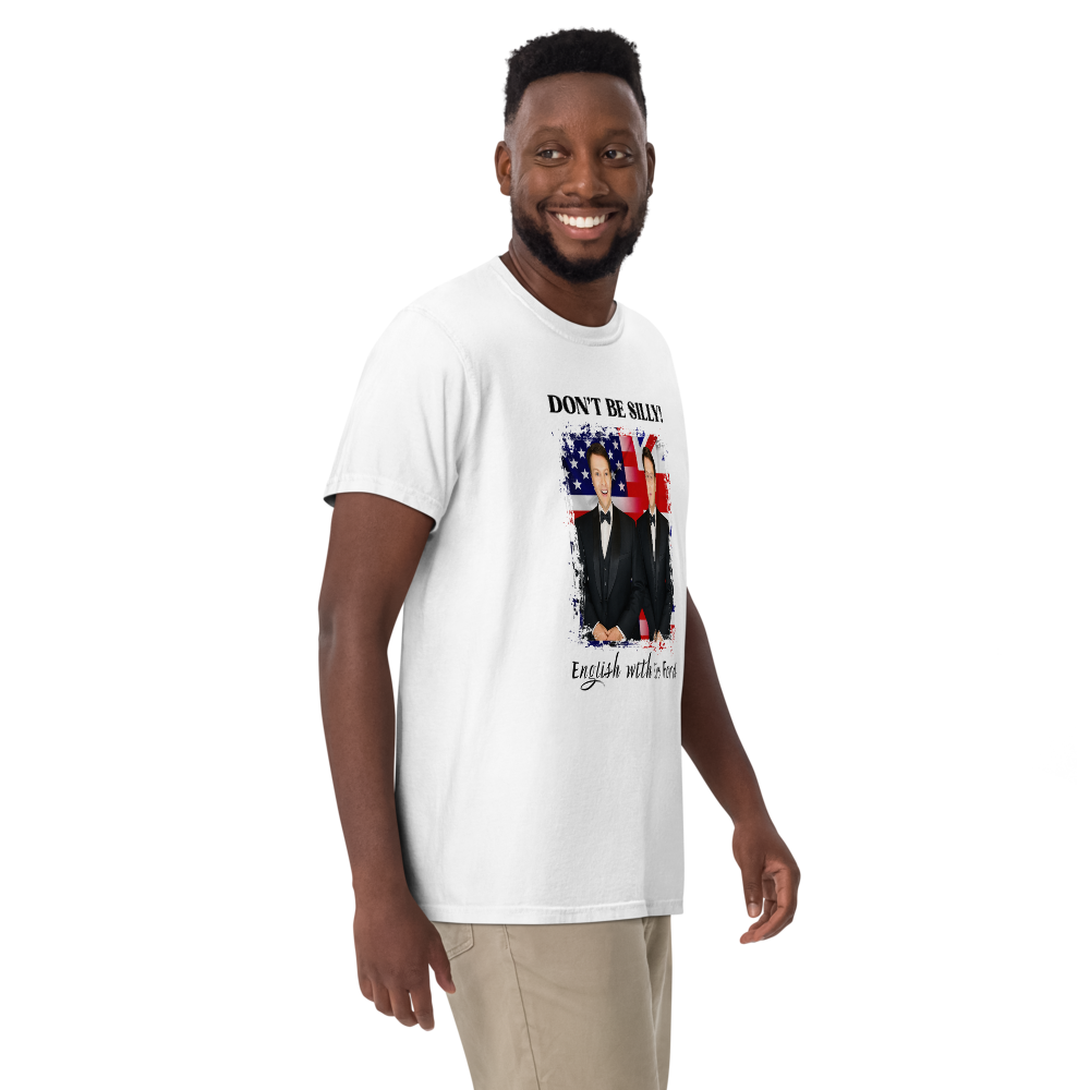 Don't Be Silly! Unisex Tuxedo T‑Shirt – Funny English Teacher Tee