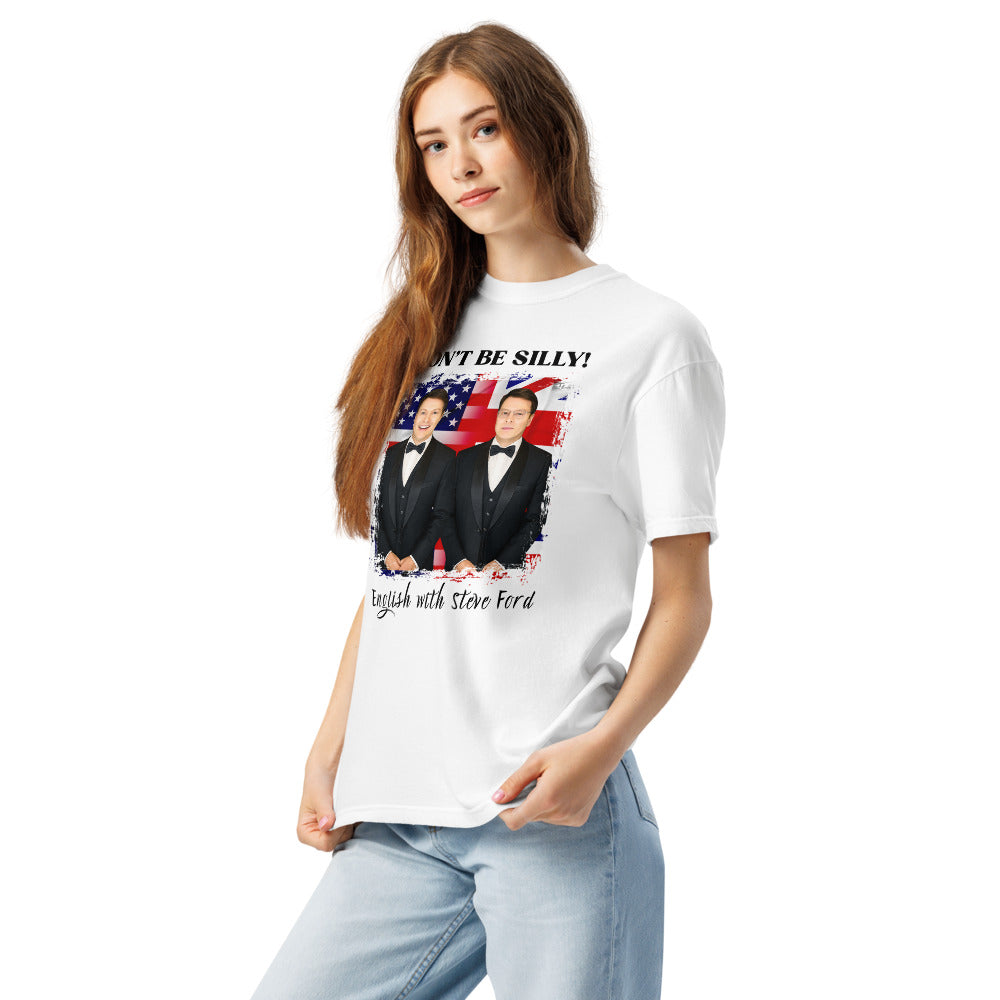 Don't Be Silly! Unisex Tuxedo T‑Shirt – Funny English Teacher Tee