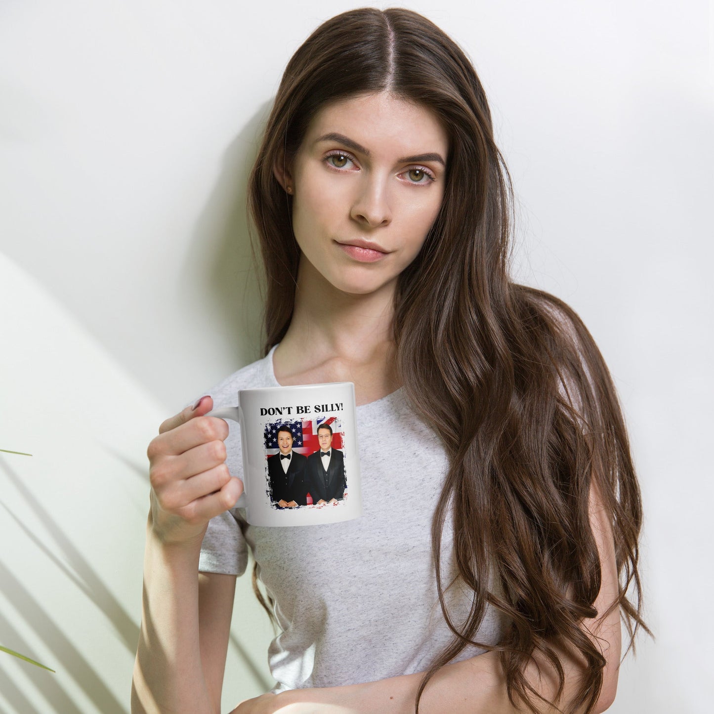 Don't Be Silly! Tuxedo White Ceramic Mug