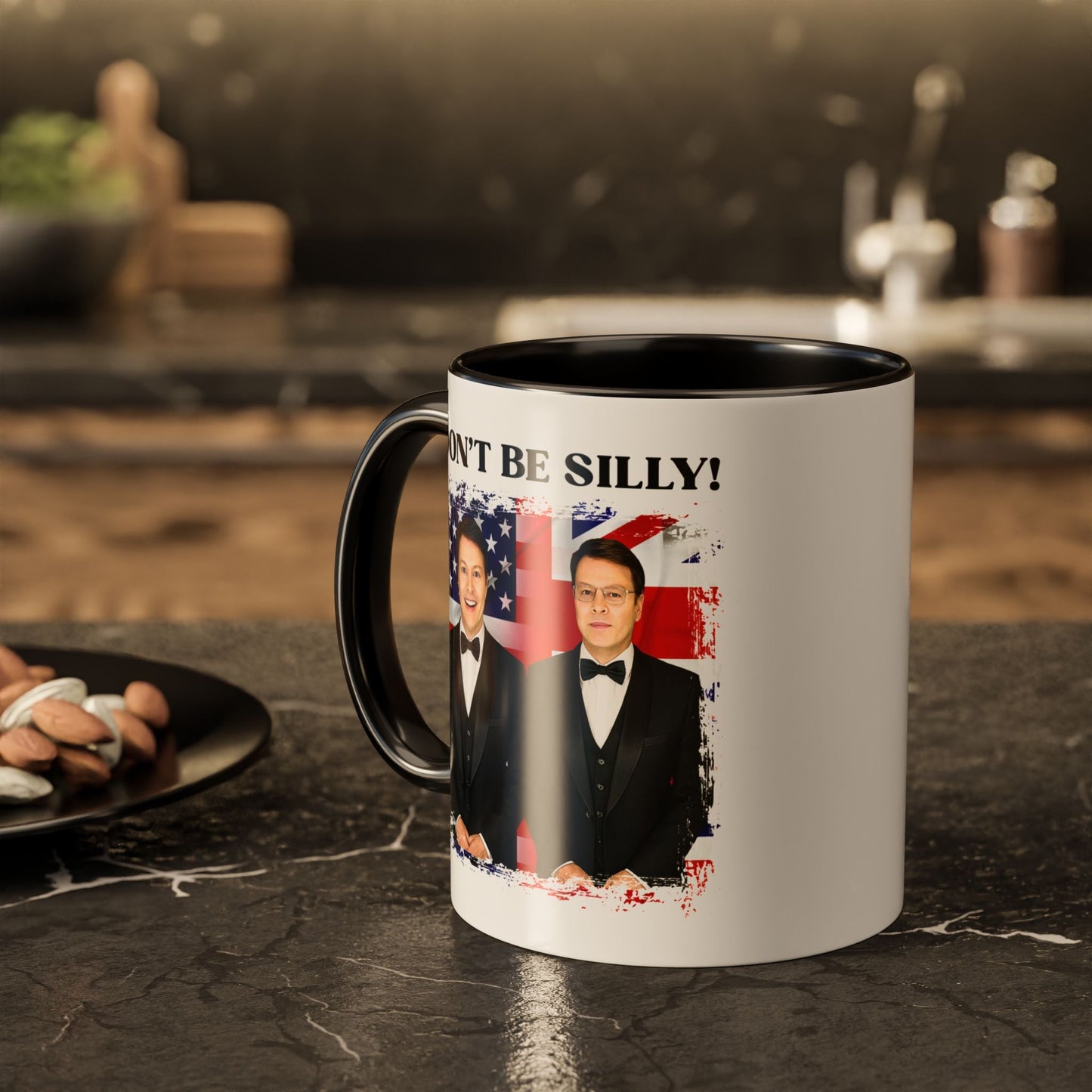 Don't Be Silly! Tuxedo Two-Tone Ceramic Mug