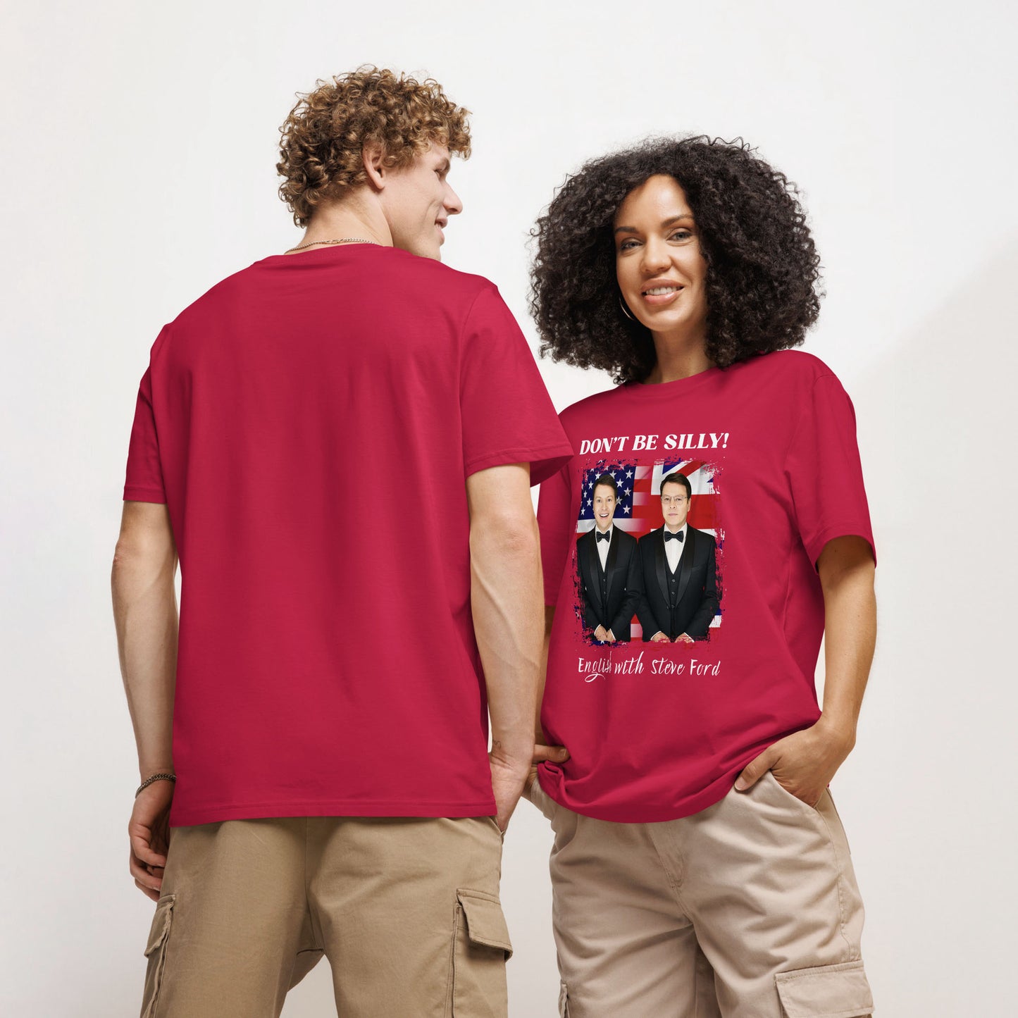 Don't Be Silly! Unisex Tuxedo T‑Shirt – Funny English Teacher Tee