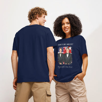 Don't Be Silly! Unisex Tuxedo T‑Shirt – Funny English Teacher Tee