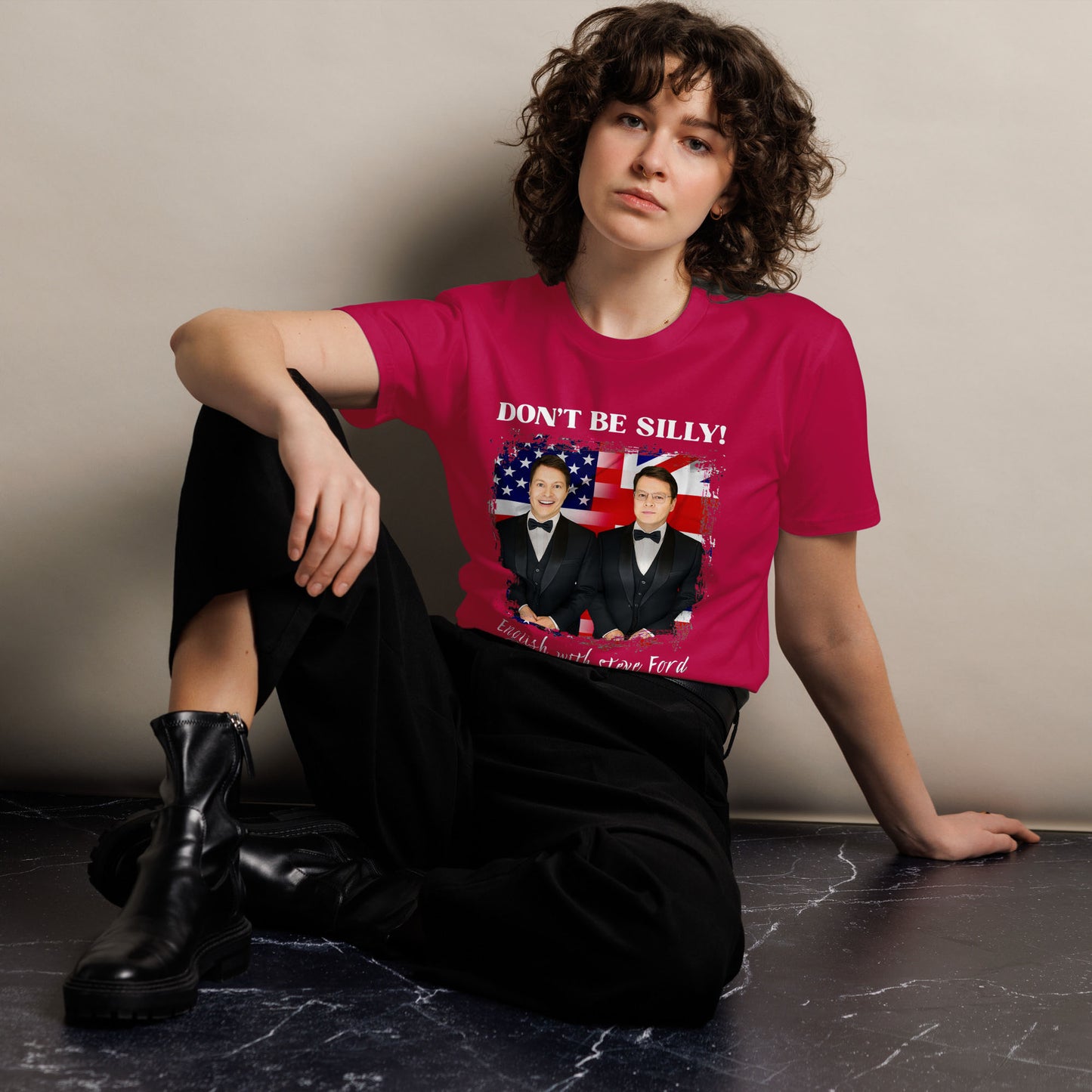 Don't Be Silly! Unisex Tuxedo T‑Shirt – Funny English Teacher Tee