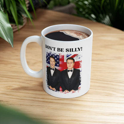 Don't Be Silly! Tuxedo White Ceramic Mug