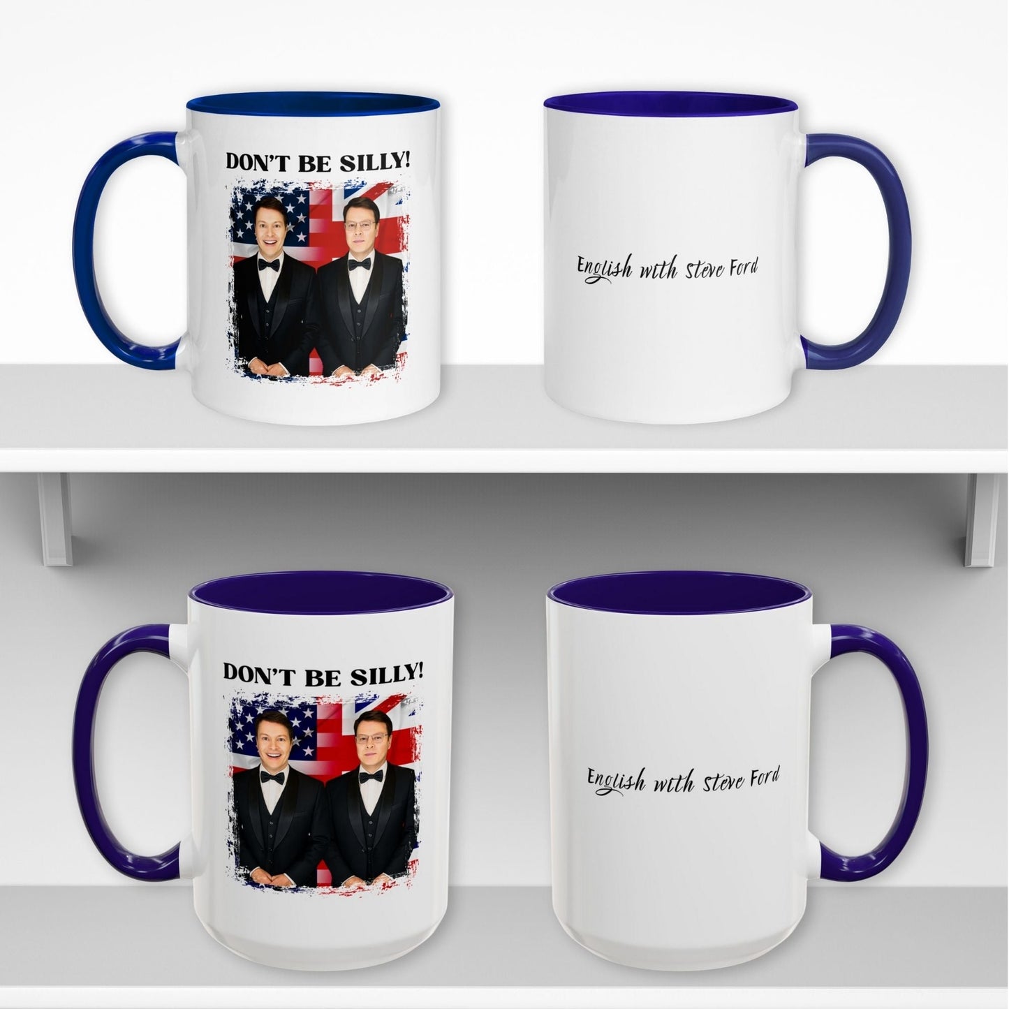 Don't Be Silly! Tuxedo Two-Tone Ceramic Mug