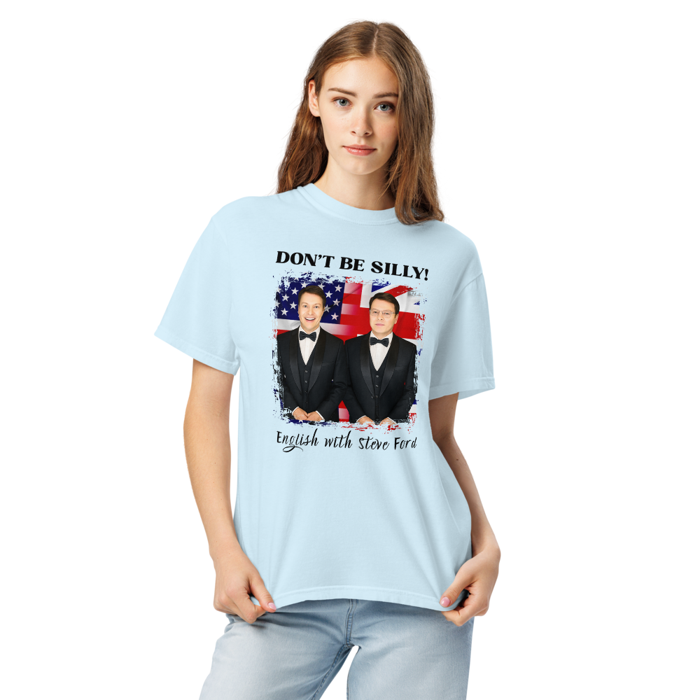 Don't Be Silly! Unisex Tuxedo T‑Shirt – Funny English Teacher Tee