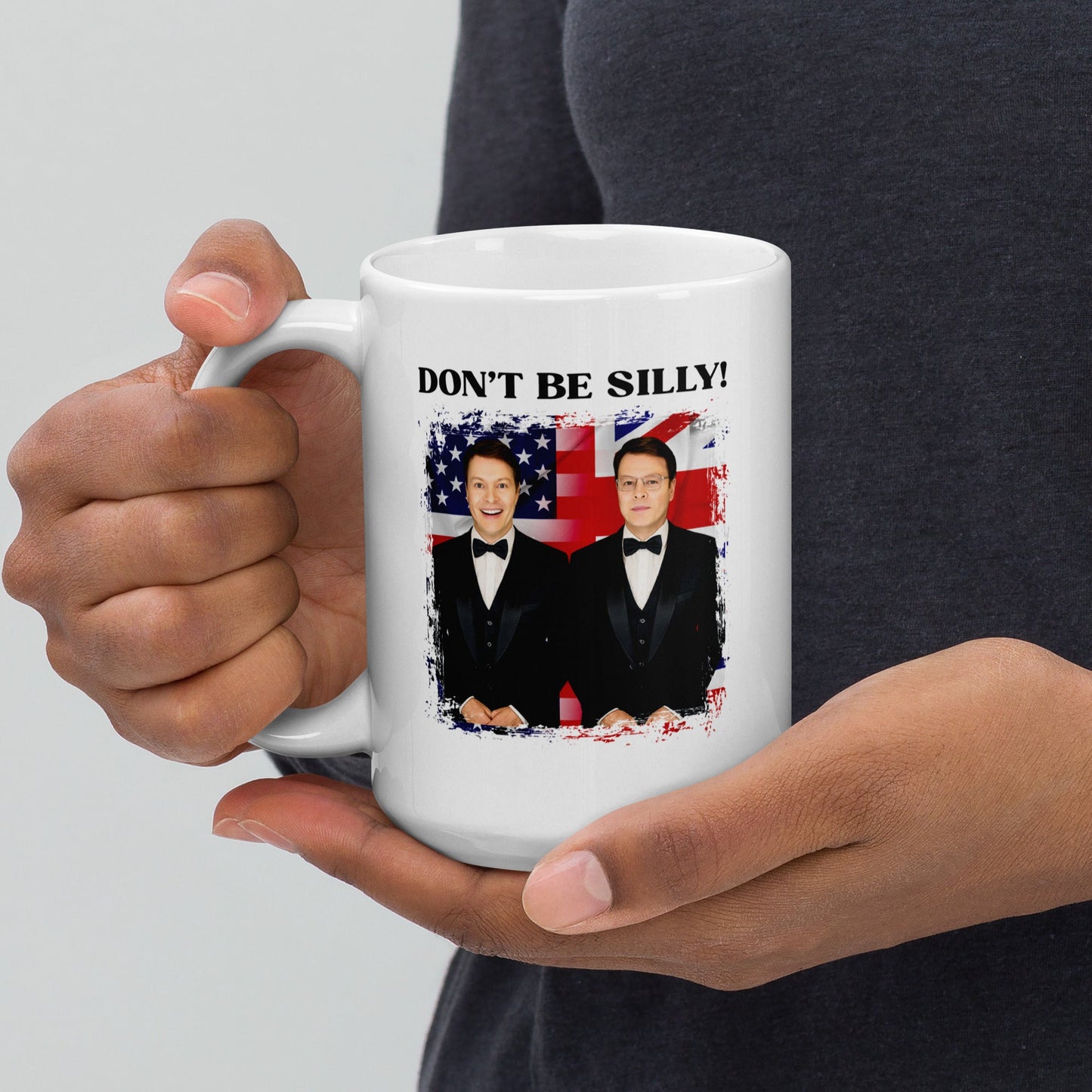 Don't Be Silly! Tuxedo White Ceramic Mug